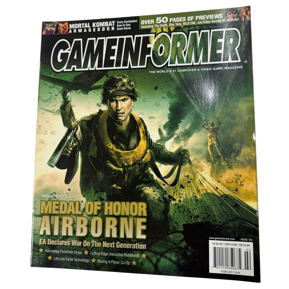 Game Informer Magazine Issue 154 February 2006 Medal of Honor Airborne Cover